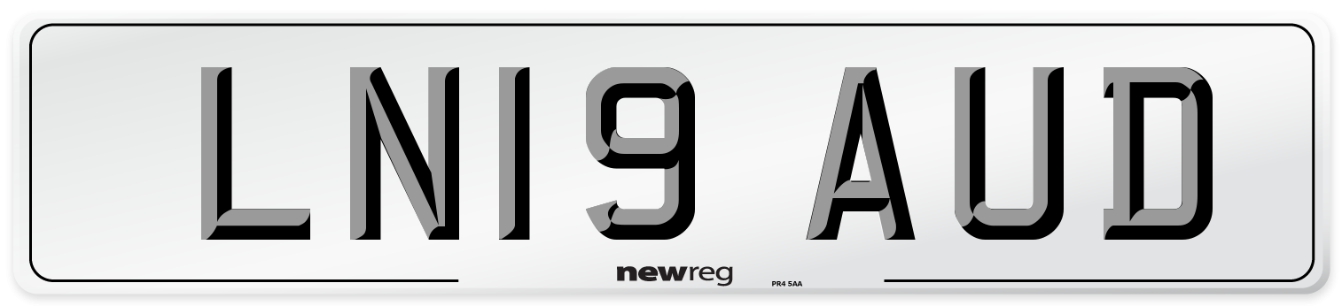 LN19 AUD Number Plate from New Reg